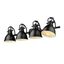 Golden 3602-BA4 BLK-BLK - Yep by Golden Lighting Duncan 4-light Vanity in Matte Black